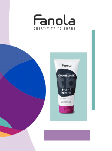 Maska do włosów Fanola Color koloryzująca do włosów 200ml czerń - czarna 