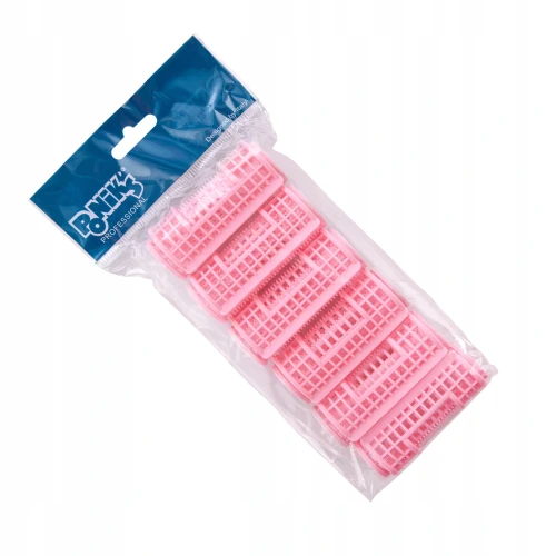 Grube Wałki do włosów zatrzaskowe 28mm 6szt