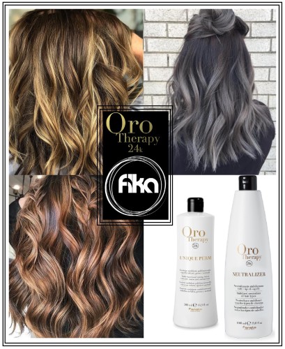  ORO THERAPY : UNIQUE PERM 500ml +  TEUTRALIZER 1000ml (płyn i utrwalacz do loków i fal)