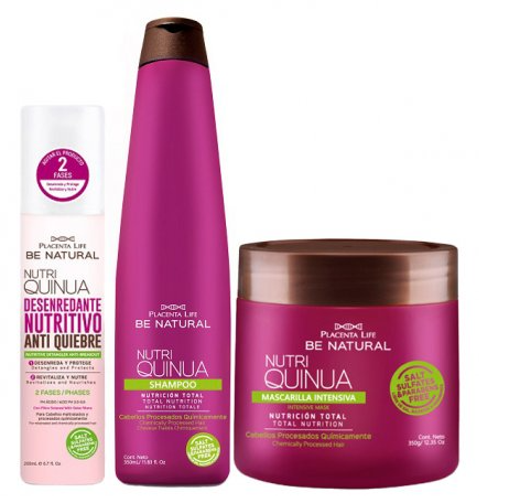 Placenta Life Nutri Quinua, zestaw do nanoplastii proteinowej, 2x350ml+200ml nanoplastia