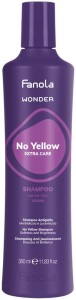 Szampon do włosów blond tonujący - nawilżający FANOLA WONDER NO YELLOW 350 ml (likwidujący żółte refleksy)