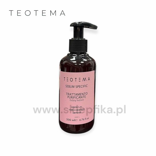 Teotema Peeling Oczyszczający  z zieloną glinką Sebum Specyfic  Purifying Treatment 200ml