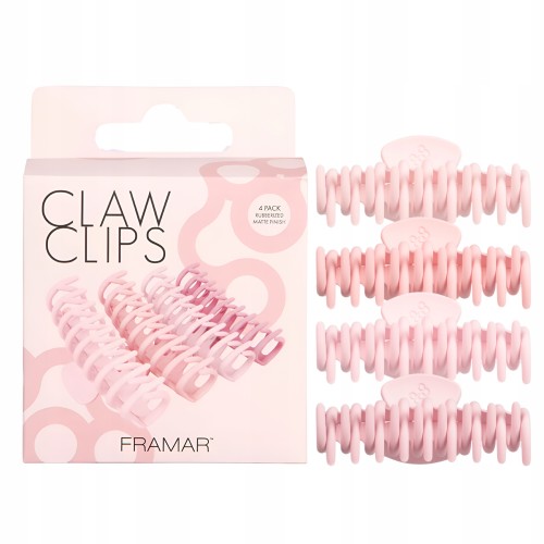Framar Claw Clips, klipsy do włosów, różowe 1 sztuka