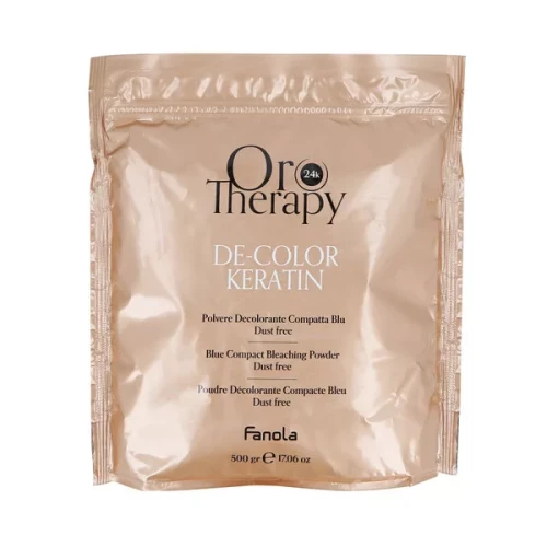 Fanola Oro 24k Therapy, rozjaśniacz z keratyną i olejkiem arganowym, niebieski, 500g