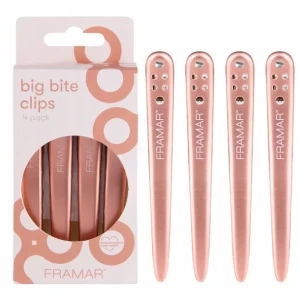 Framar Big Bite Clips, klipsy do włosów 4szt ROSE GOLD
